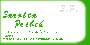 sarolta pribek business card